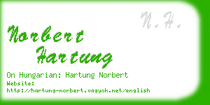 norbert hartung business card